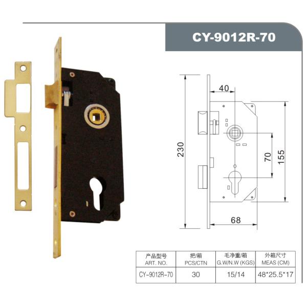 Adjustable Latch Mortise Door Lock Zamak Single Mortice Lock