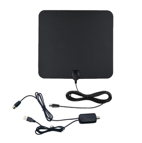 Antenna de televisão de interior 50 milhas Adaptador digital HD amplificado com conector IEC 30g peso