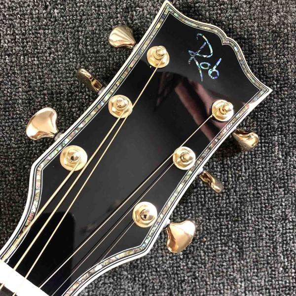 Custom AAAA All Solid KOA Wood 43 Inch Design Jumbo Body Acoustic Guitar Abalone Binding with Logo on Headstock is OK