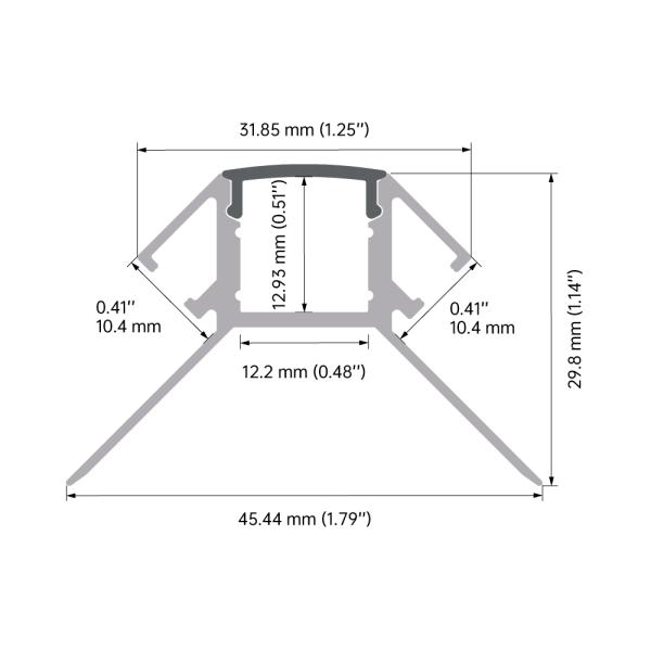 6061-T6 Aluminum Alloy LED Plasterboard Profile with Integrated Diffuser and Sandblasting Oxidation for Uniform Lighting