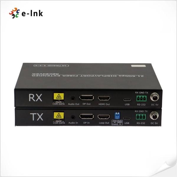 DP1.2 4K@60Hz 4:4:4 Uncompressed Audio and Video Fiber Extender