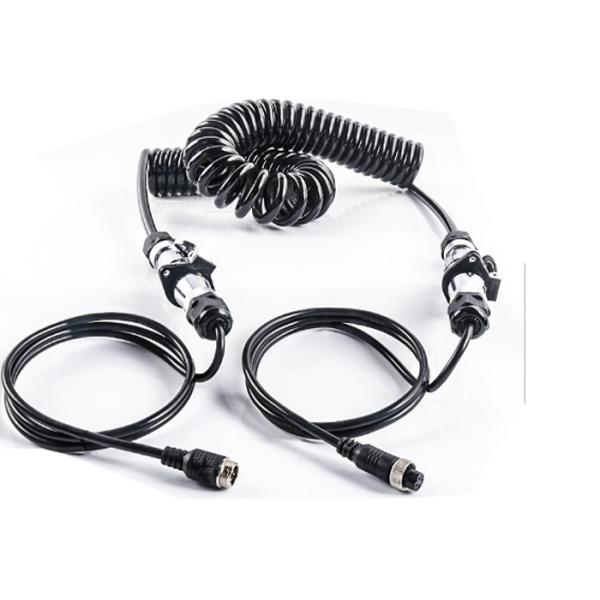 Кабель камеры прицепа для трактора кабеля/корабля безопасности трейлера тележки PU 4 ядров спиральный автоматический