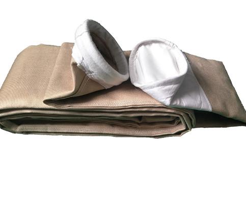 Silicone Glass Fiber Dust Filter Bag 100mm Diameter High Temperature Resisting
