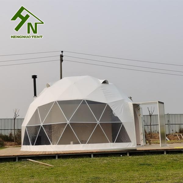 Waterproof Geodesic Dome Tent With Solar Fan Outdoor Living Glamping