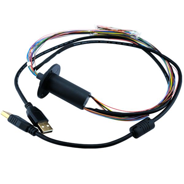 22 mm OD Combinación eléctrica y USB Anillos de deslizamiento Montado de brida