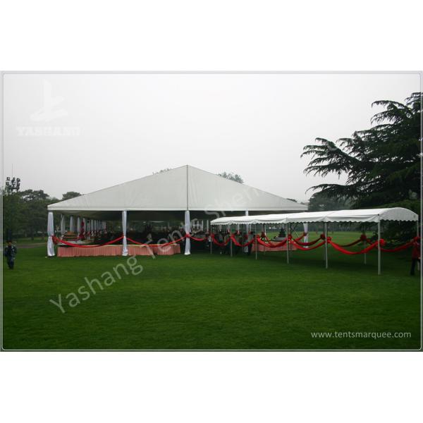 20X20M Red Fabric Cover Outside Event Tent For Exhibition , Outdoor Trade Show Tent Displays