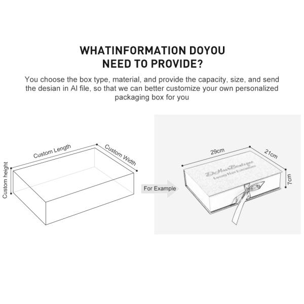 Magnetic Folding Hair Extension Packaging Boxes Fashionable With Silk Satin