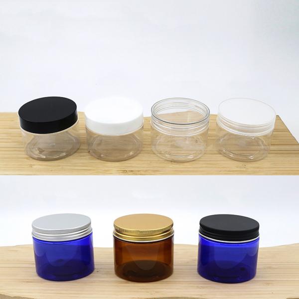 30g Black Empty Face Cream Container Plastic Mason Jars With Lid