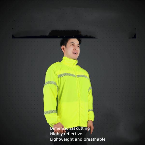 Breathable Fluorescent Long Sleeve Work Shirts Sun Protection Mesh Fabric Fluorescent Safety Shirts