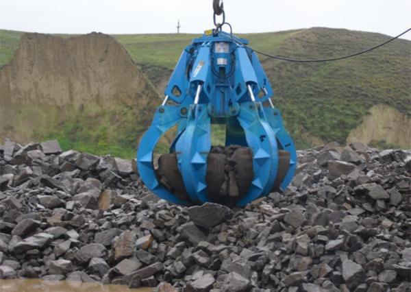 7.5T Orange Peel Grab Electric Hydraulic Type Steel Structure Smooth Operation