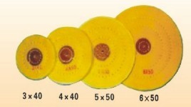 Laboratory Dental Lab Products Yellow Cotton Polishing Wheel 3mm * 40mm