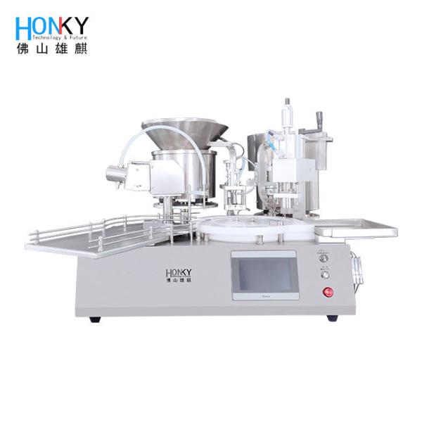 Machine de remplissage et de crimpage automatique de flacons en verre de 10 ml avec fonction de crimpage à l'air pour le remplissage de liquide pharmaceutique