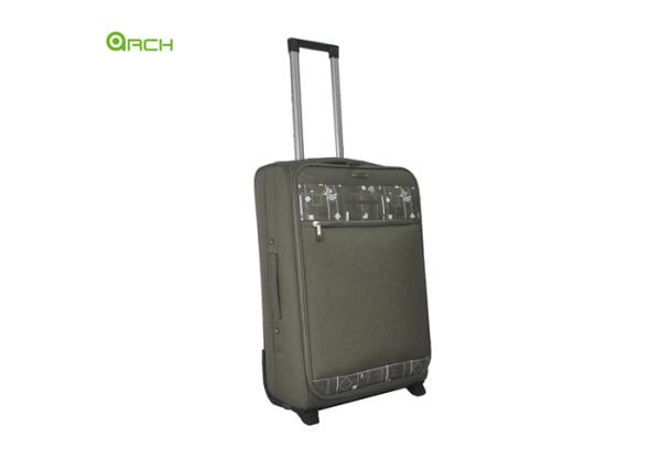 Polyester Travel Suitcase Soft Sided Luggage with in Line Skate Wheels