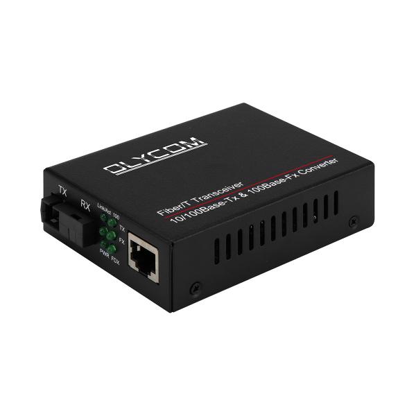 Fast Ethernet Fiber Optic Ethernet Converter 10/100M Single-Mode Bi-Directional Transceiver SC to RJ45 20km