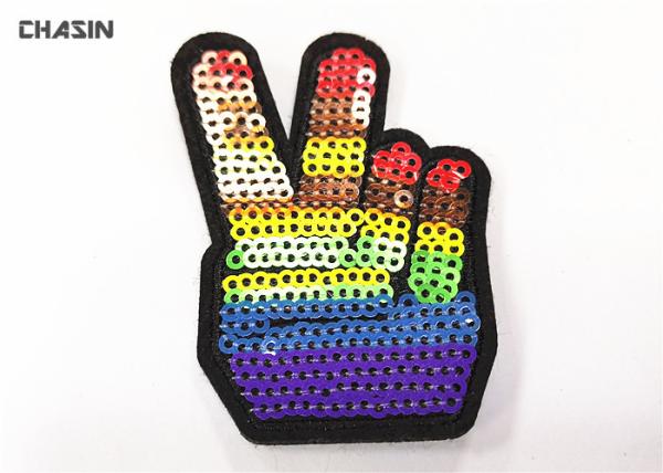3 Tall Eco - Friendly Sequin Embroidery Patches For Woman Clothes