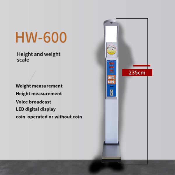 200Kg Coin Operated Electronic Human Weight Height Measuring Machine with Steel Body