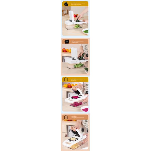 Ultimate 22-in-1 Bamboo Vegetable Fruit Cutter Durable Kitchen Tools for Busy Kitchens