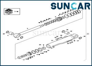 Máquina escavadora Hydraulic Sealing Kit da CAIXA CX60C CX57C do jogo do selo do