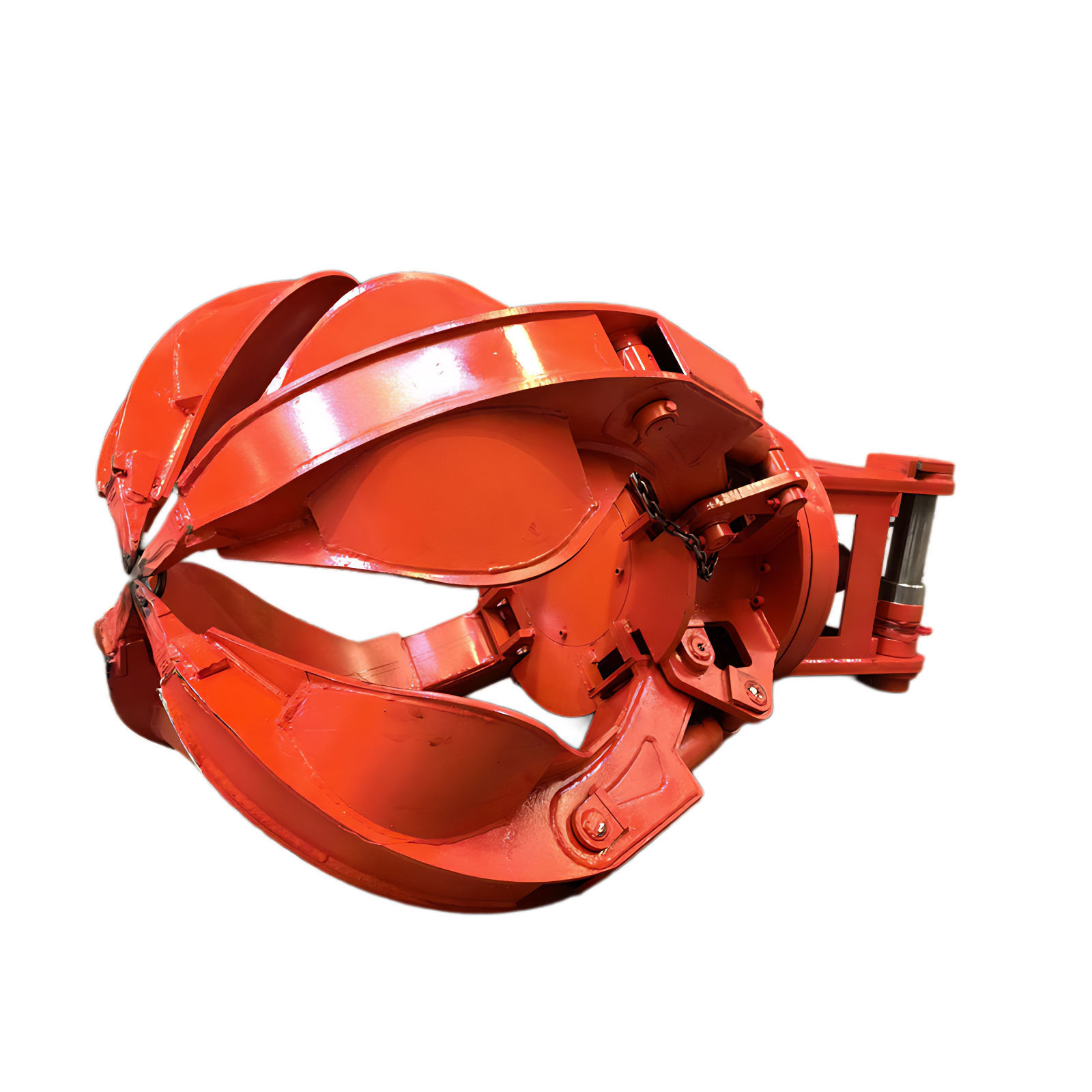 Electro-Hydraulic Multi-Petal Orange Peel Grapple, Rotary Motorized Scrap Grab for Crane Handling Waste Steel Bulk Materials