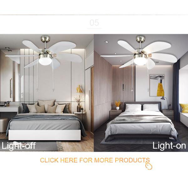 42 polegadas MDF reversível lâmina candelabro ventilador teto ventilador luz sem suporte dimmer