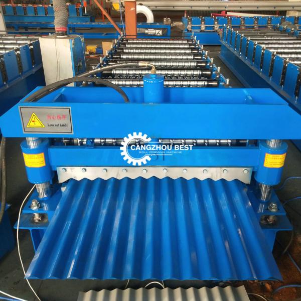 Steel Wave Profile 8m/Min 20mm Corrugated Roll Forming Machine