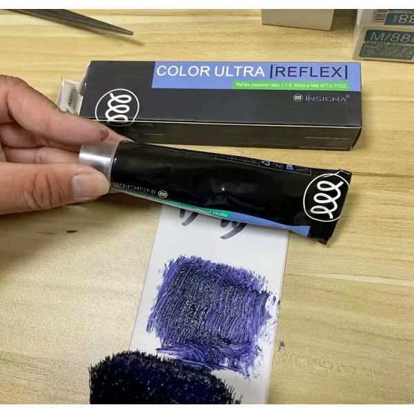 Low Ammonia Semi Permanent Hair Color Cream Ultra Blue Professional Easy Coloring