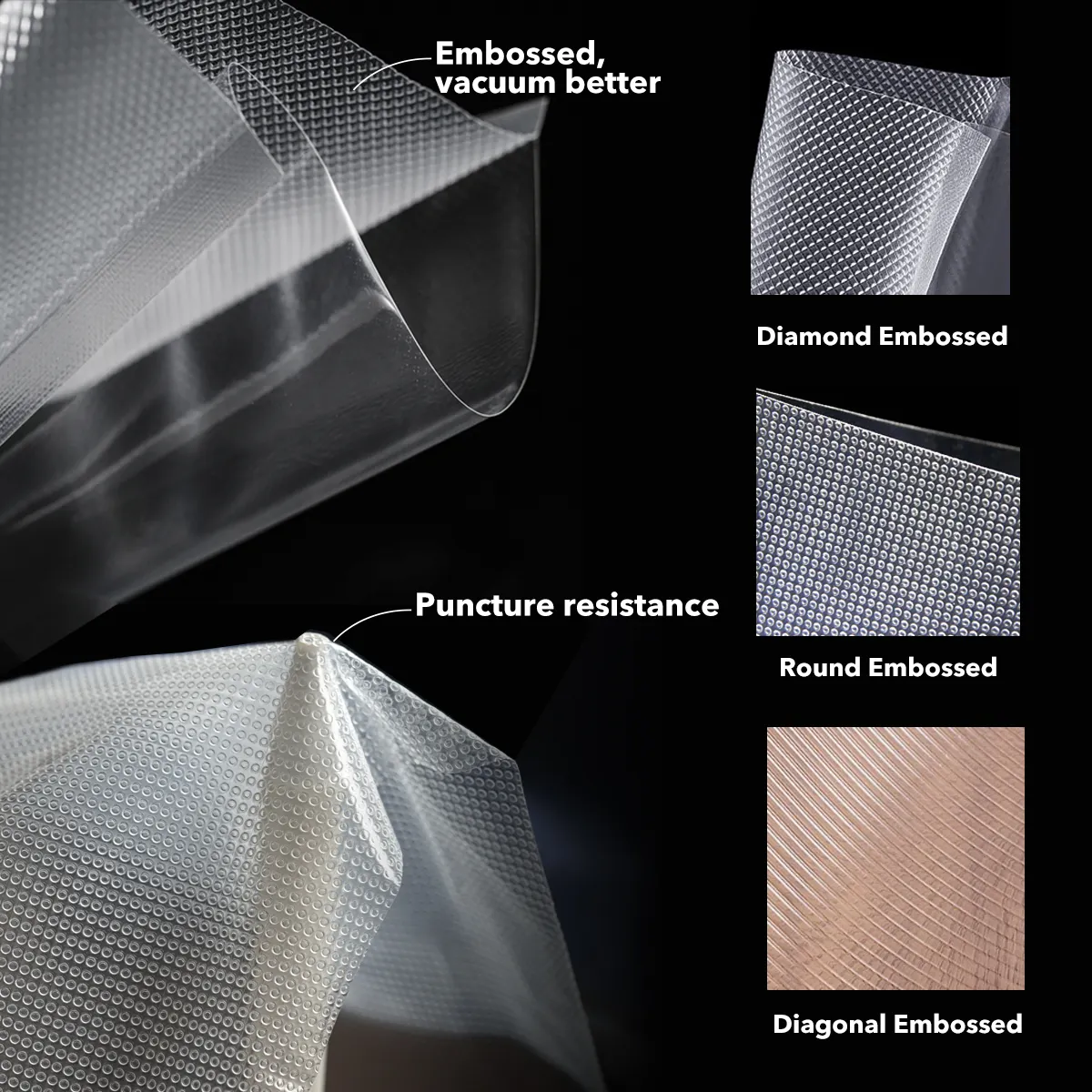 Hot Selling User Friendly Transparent Plastic High Temperature Retort Pouch Microwaveable Vacuum Bag