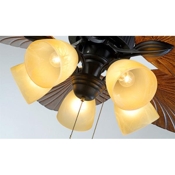 Retro creative brown led metal fan ceiling for living room bedroom study