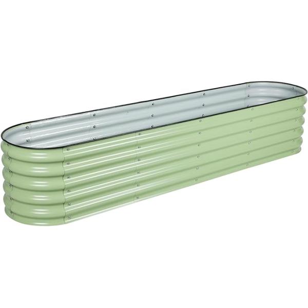 Sturdy Galvanized Metal Planter Boxes 7.9*2*1.4 Ft For Outdoor Gardening And Planting