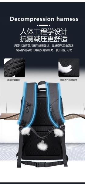 NEW BUSINESS BACKPACK DAILY COMMUTER BACKPACK MEN'S LARGE CAPACITY SHOCK-ABSORBING WATERPROOF SCHOOLBAG LAPTOP BAG