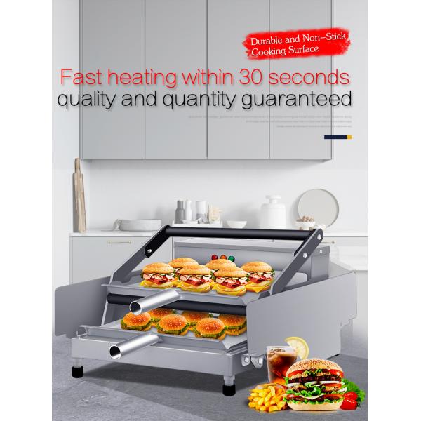 Серебряные белые электрические гамбургеры для нагрева пищи с неприлипчивой поверхностью для приготовления пищи