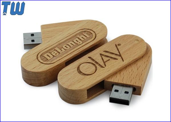 Bulk Cheap Natural Wood 64GB Thumb Drive Flash Device 3D Laser Logo