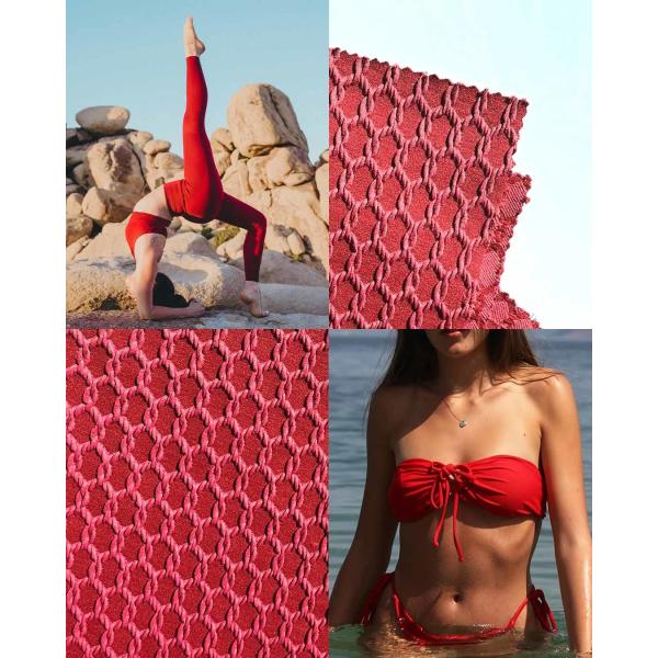 380gsm 49%Recycled Poly + 33% Nylon + 18%Spandex Recycled Polyester Fabric for Knit Circular