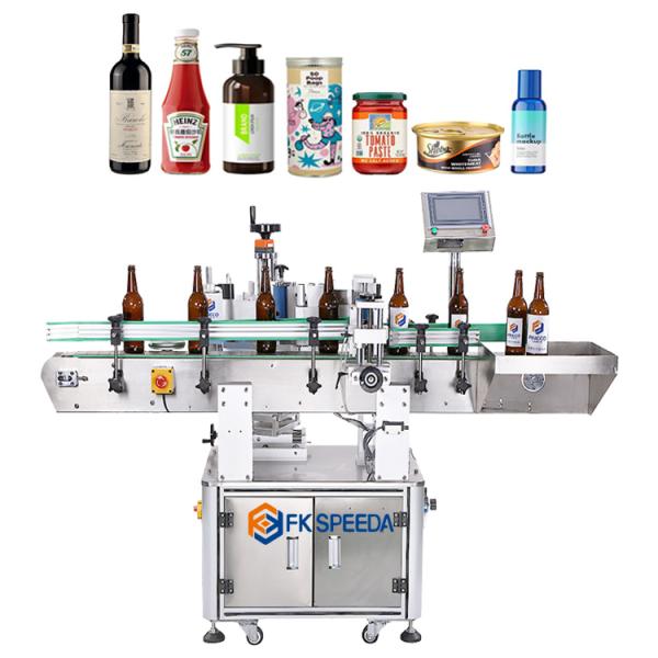 FK805 Высокоскоростная автоматическая клеящая маркировочная машина для различных круглых бутылочных изделий