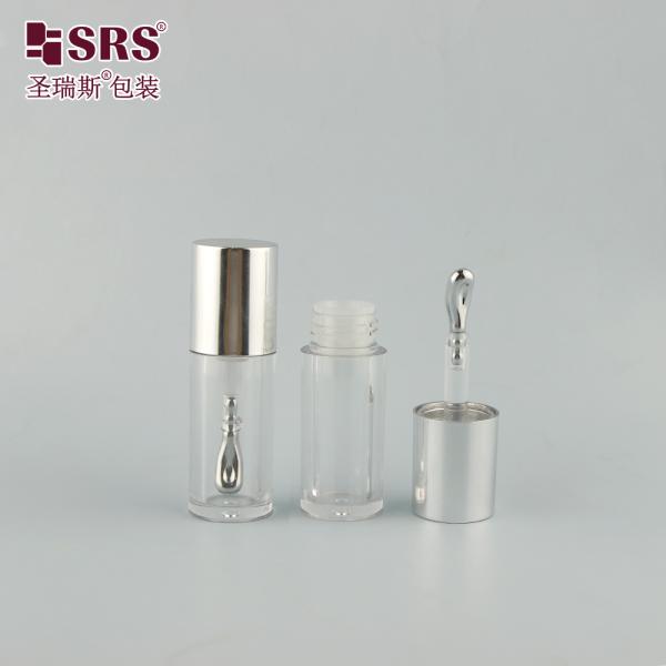 G1185 Skincare Empty Clear Plastic Round Makeup Cute Lipgloss Tube Cosmetic Packaging