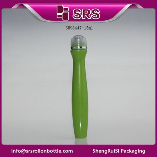 SRS high quality plastic 15ml eye cream empty roller ball bottle