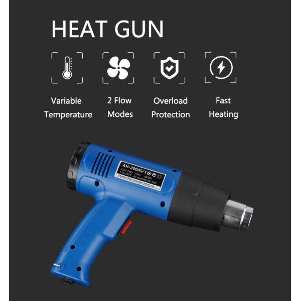 Máquina portátil portátil de envoltura retráctil de 220V con pistola de calor de aire caliente de 2000W