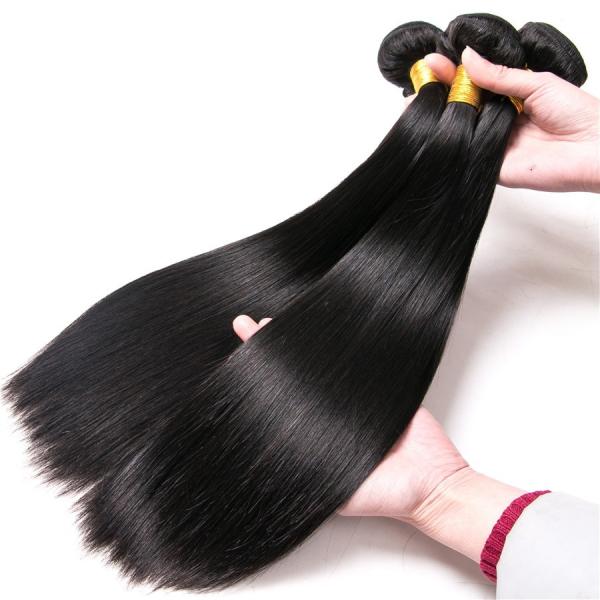 Extensões para breve cabelo do cabelo de Dyeable das mulheres, extensões longas do cabelo preto da dupla camada