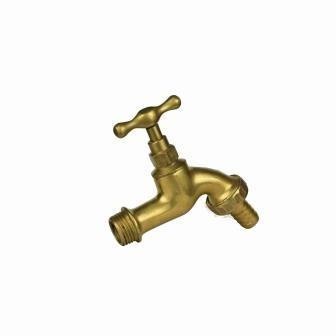 DN15 DN20 Pipeline Taps Male Thread Bath Bib Taps With Nozzel