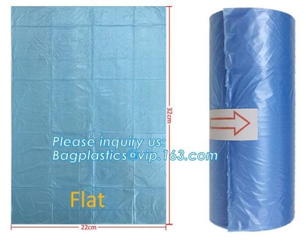 LED Flashlight Dog Waste Bag Dispenser Holder with Pet Waste Bag Poop Roll Bags, BPI ASTM D6400 EN13432 Approval Customi