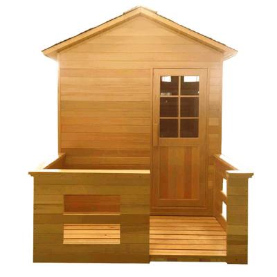 Canadian Hemlock Wood Outdoor Traditional Sauna 2 person for Backyard