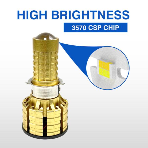 Золотой M1-YY Мотолеты световой линзы супер яркий мотоциклетный фары