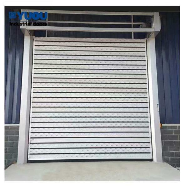Security 8m Fire Resistant Roller Shutters Doors 2.0m/s Fast Opening Aluminum Spiral
