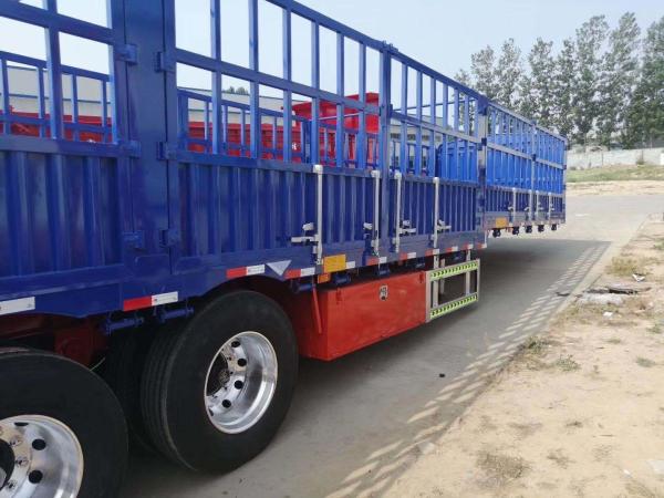 9500mm-13000mm Length*2500mm*2800mm Fence Semi Trailer With Mechanical Suspension