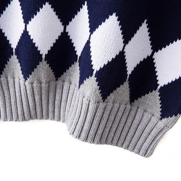 Жилет свитера 100% хлопок жилета OEM связанный тартаном элегантный для детей