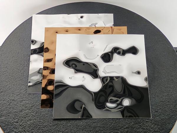 Stainless Steel Water Ripple Mirror Sheets For Luxury Interior Design