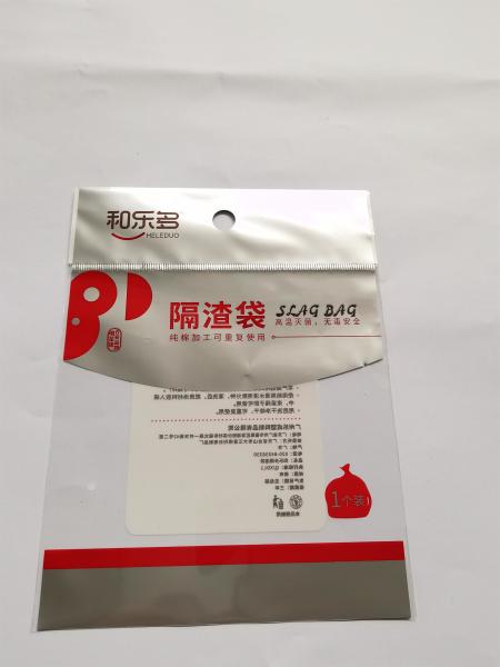Sliver Color 140mircrons Plastic Header Bag Bright For Household Product