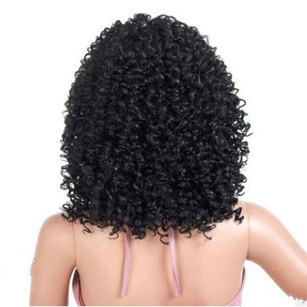 40cm Length None Lace Wigs Machine Made Synthetic Hair Wigs for Direct Manufacturers