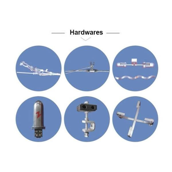 24 Core OPGW Composite Overhead Ground Wire / Stainless Steel Fiber Optic Cable G652D