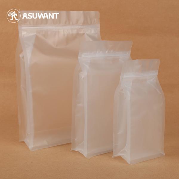 a parte inferior 250g lisa ensaca sacos transparentes do zíper da soldadura térmica plástica do empacotamento de alimento